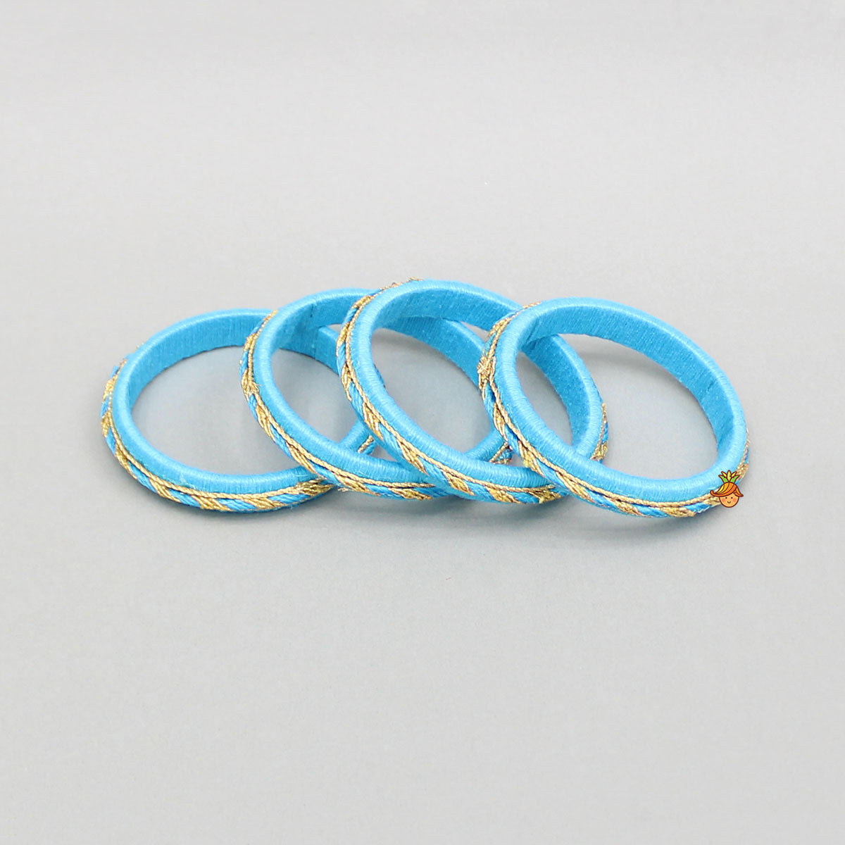 Blue Thread And Lace Detailed Bangles Set