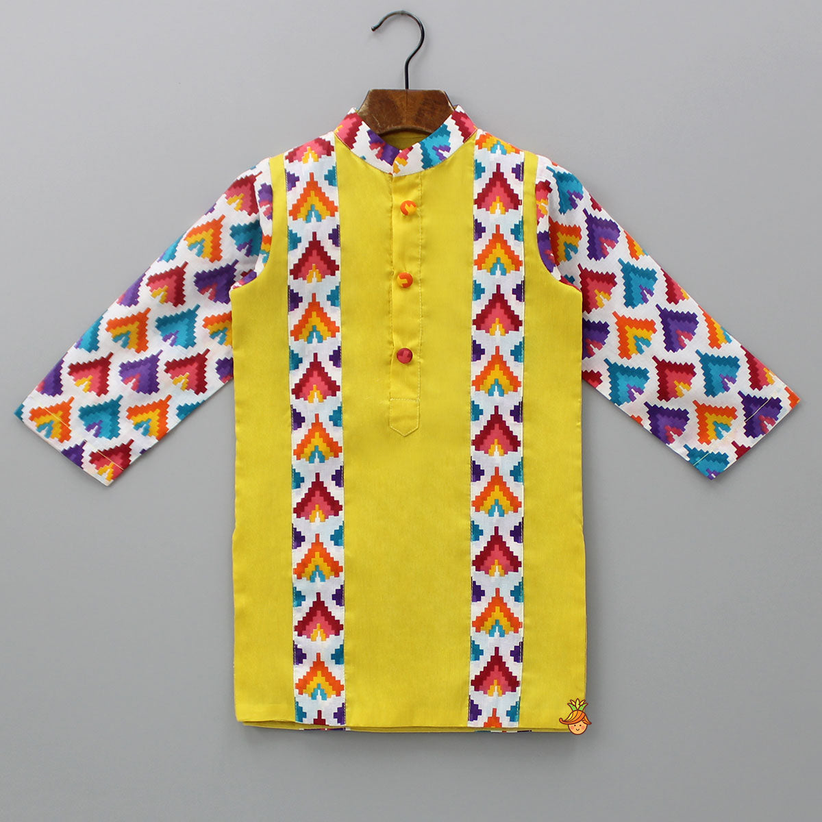 Pre Order: Multicolour Printed Kurta And Pyjama