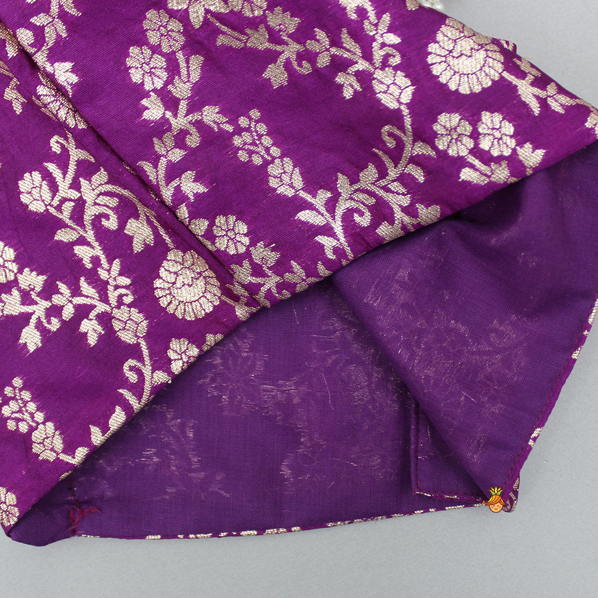 Pre Order: Stylish Purple Top And Brocade Lehenga