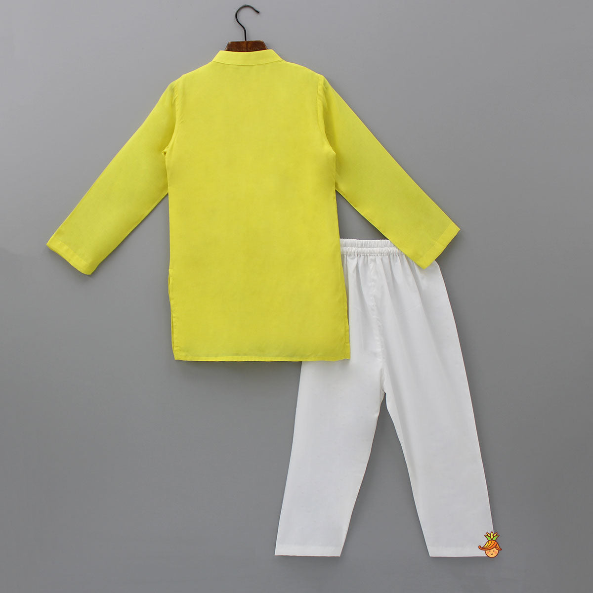 Pre Order: Embellished Yellow Kurta And Pyjama