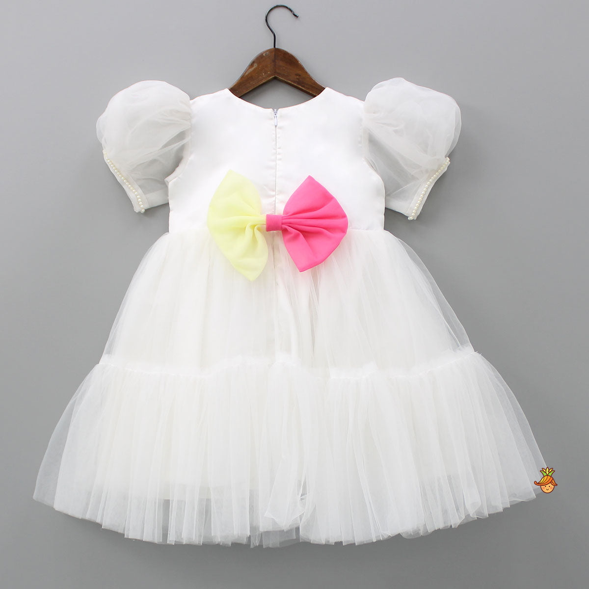 Pre Order: White Net Frilly Dress