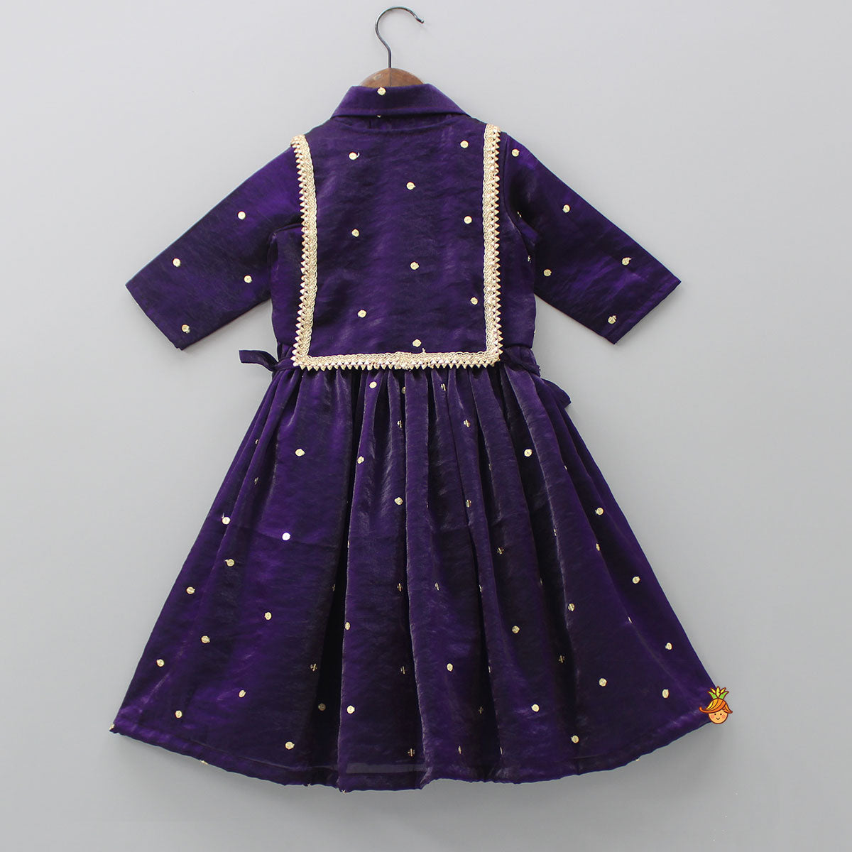 Pre Order: Purple Embroidered Kurti And Top