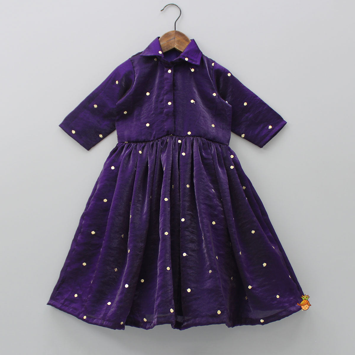 Pre Order: Purple Embroidered Kurti And Top