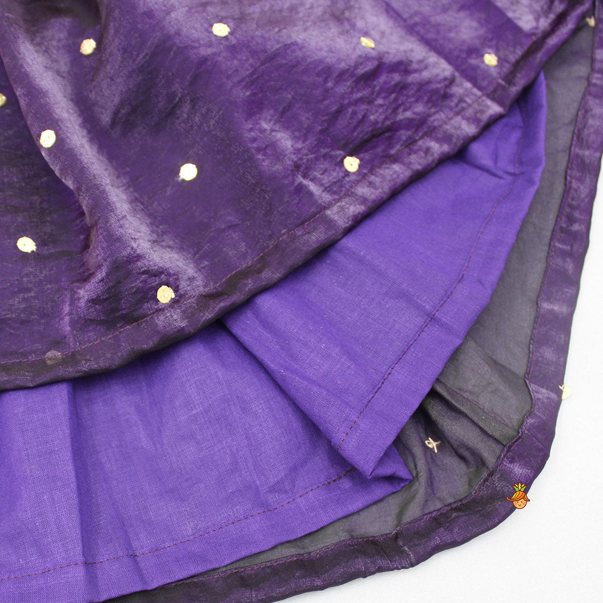 Pre Order: Purple Embroidered Kurti And Top