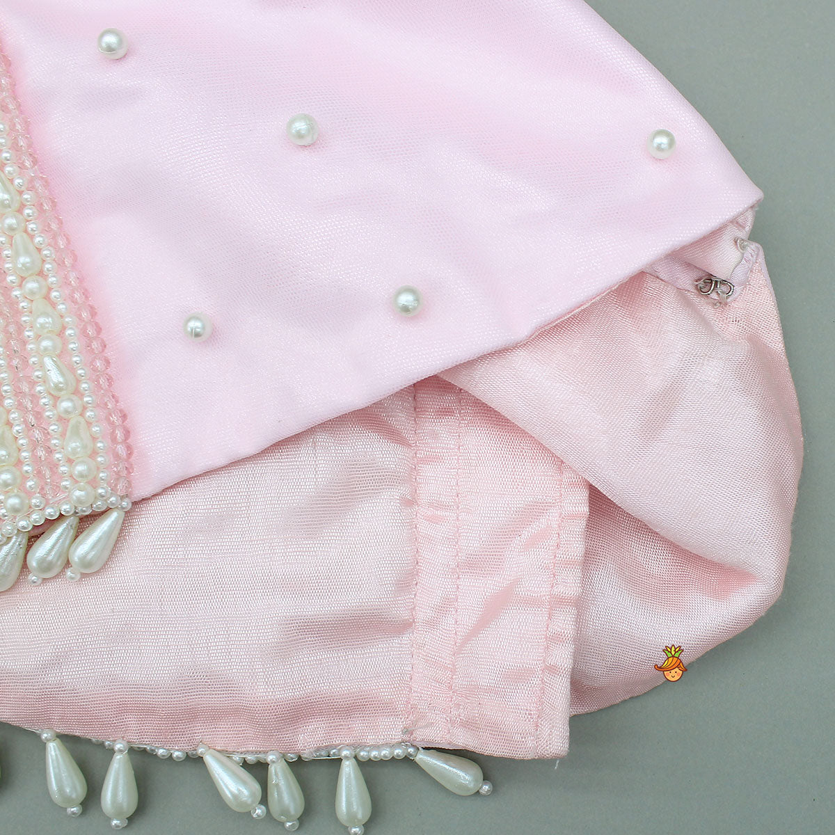 Pre Order: Pink Stylish Strappy Top And Ruffle Net Lehenga