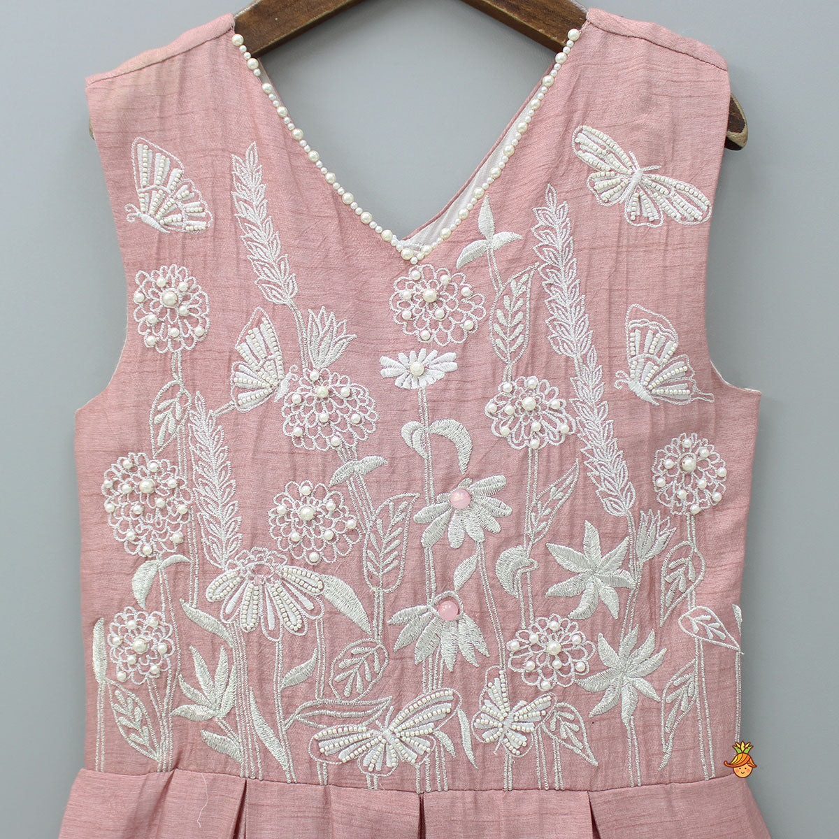 Pre Order: Embroidered Embellished Pink Jumpsuit