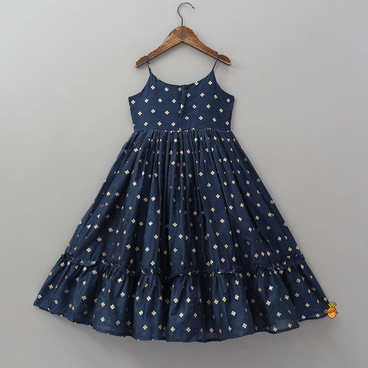 Pre Order: Embroidered Strappy Blue Kurti