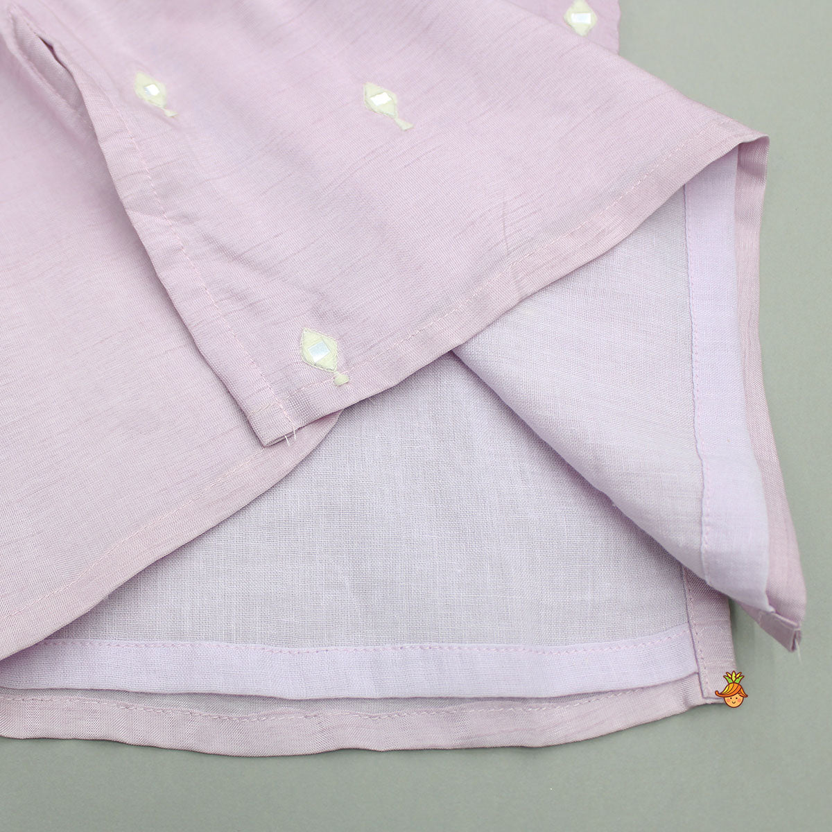 Pre Order: Embroidered Lilac Kurta With Pyjama