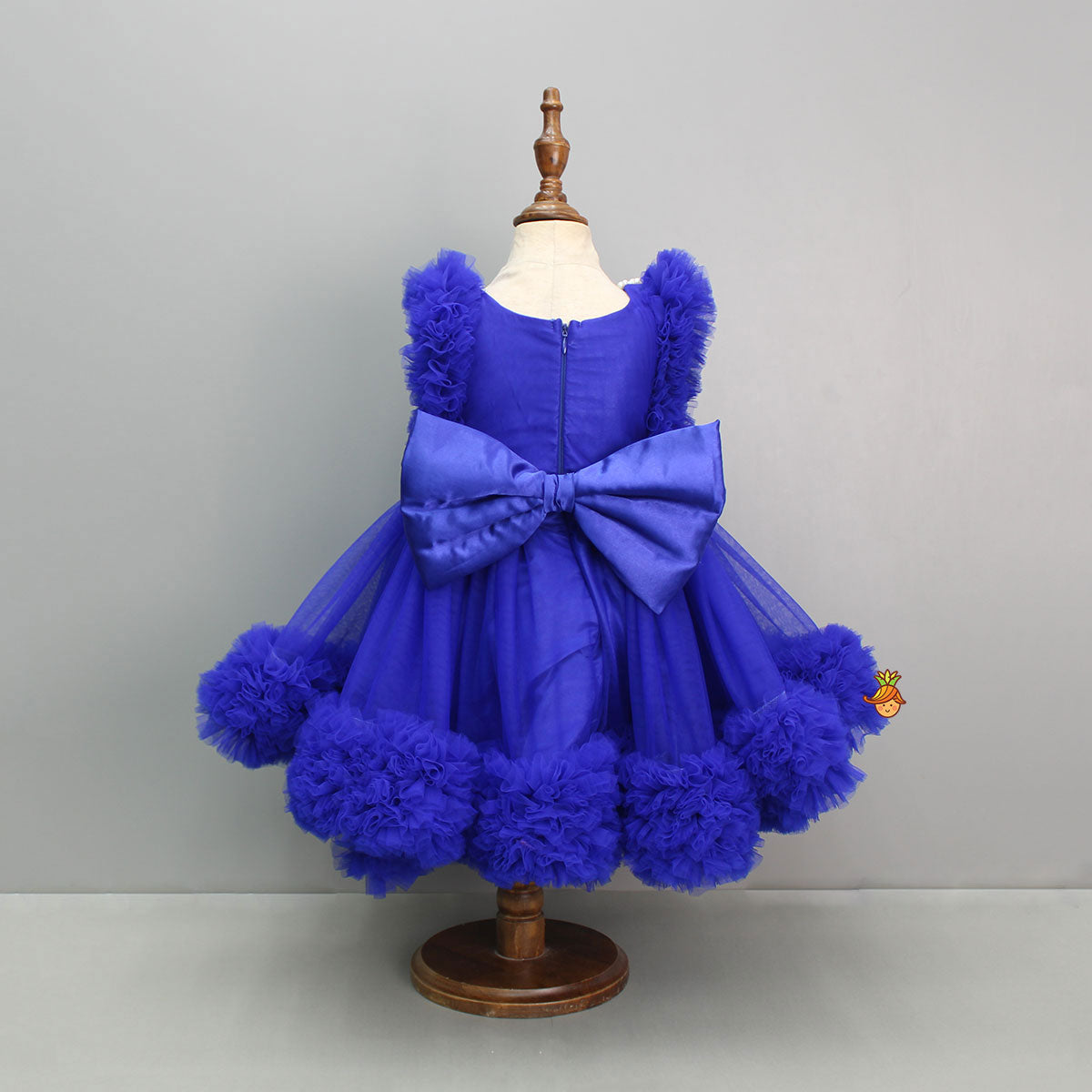 Pre Order: Embroidered Yoke Trail Dress With Detachable Bow And Matching Swirled Bowie Headband