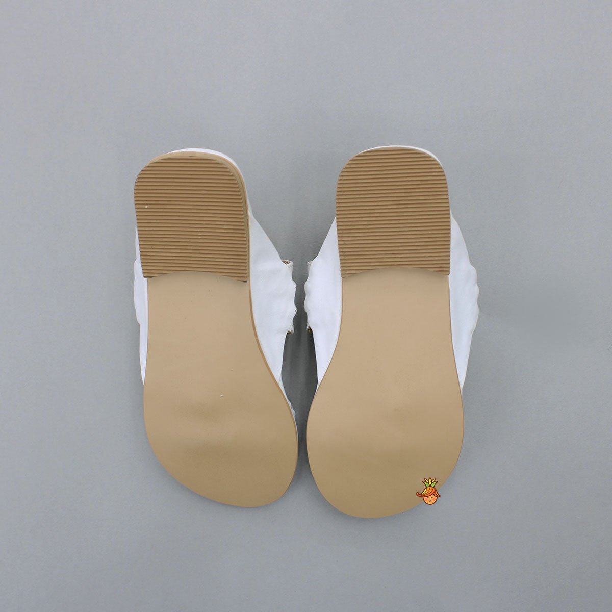 White Braided Kolhapuri Flats