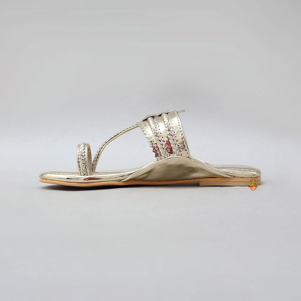 Shiny Braided Kolhapuri Flats