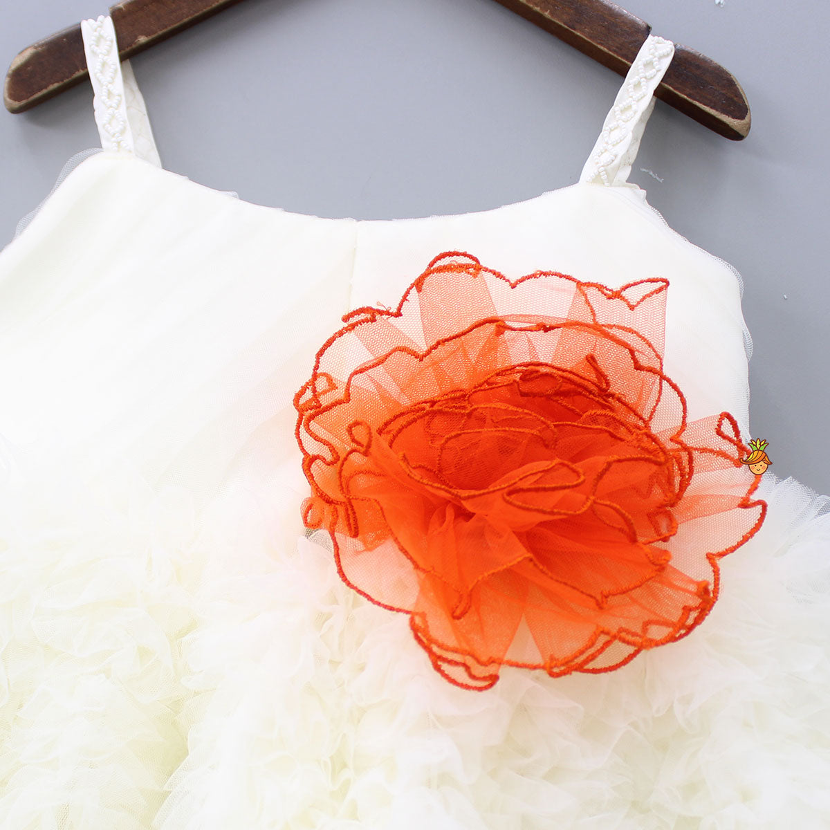 Pre Order: Off White Frilly Ruffled Strappy Dress