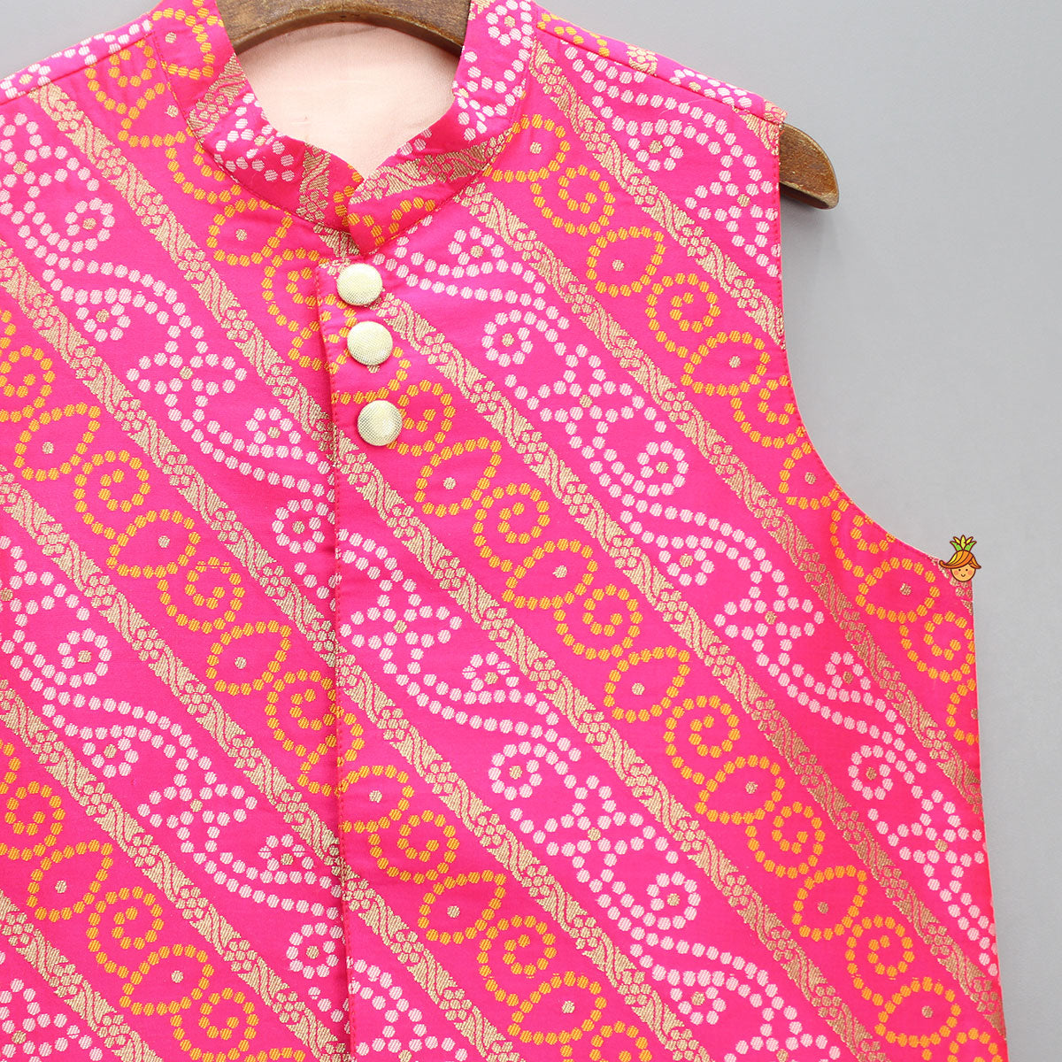 Pre Order: Multicoloured  Bandhani Printed Jacket