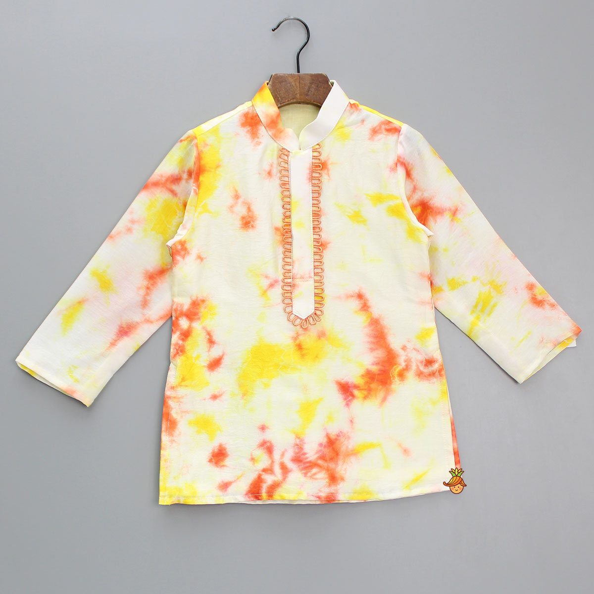 Pre Order: Multicoloured Tie Dye Kurta With Pyjama