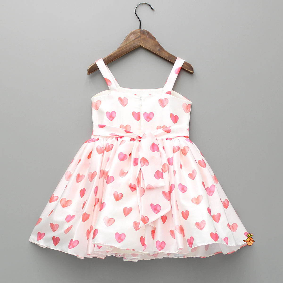 Pre Order: Heart Printed Strappy Dress And Bowie Headband