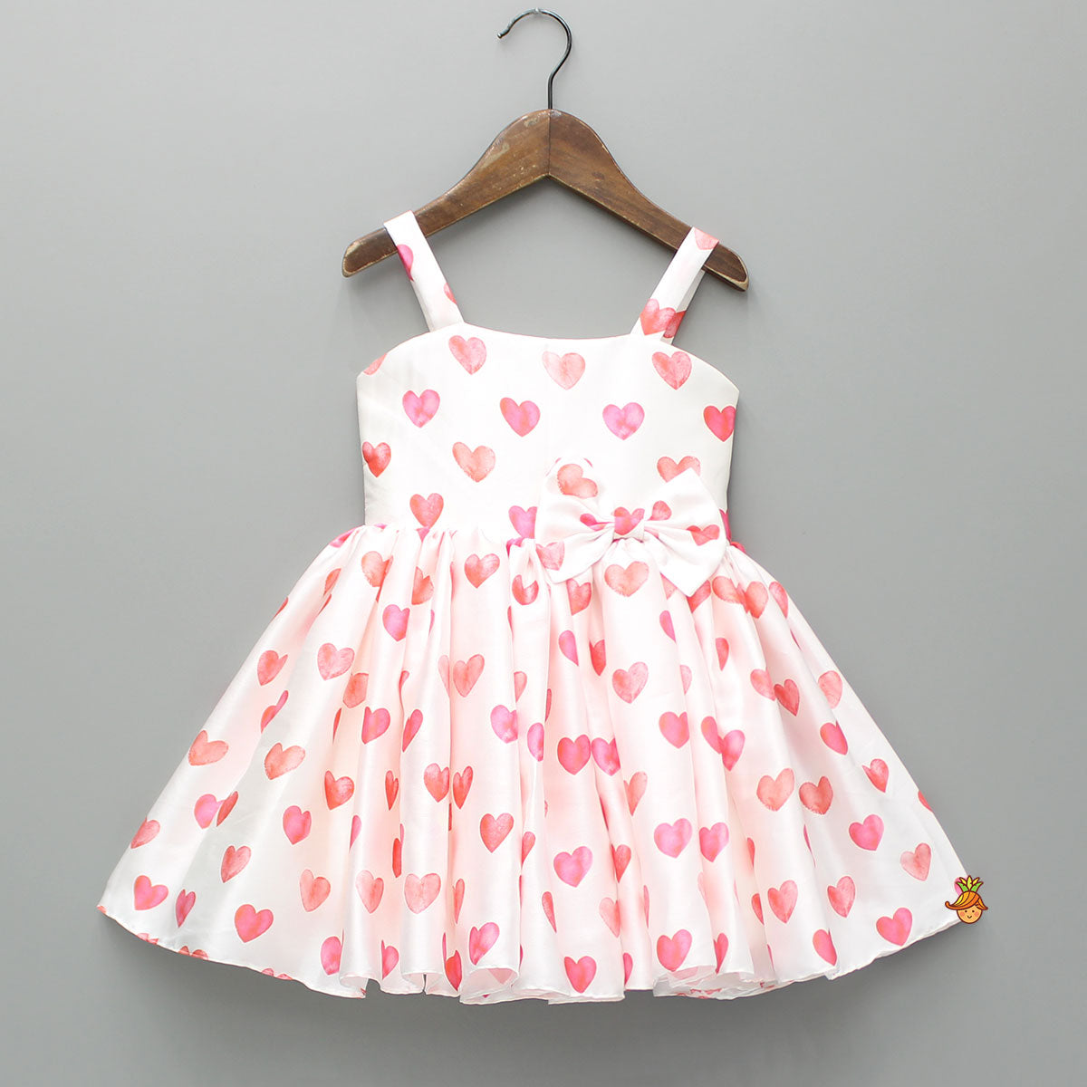 Pre Order: Heart Printed Strappy Dress And Bowie Headband