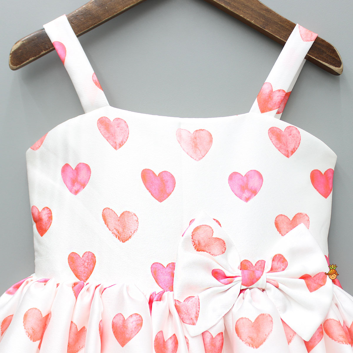 Pre Order: Heart Printed Strappy Dress And Bowie Headband