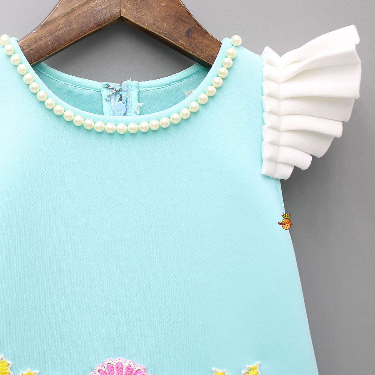 Pre Order: Ocean Themed Blue Dress With Hairclip