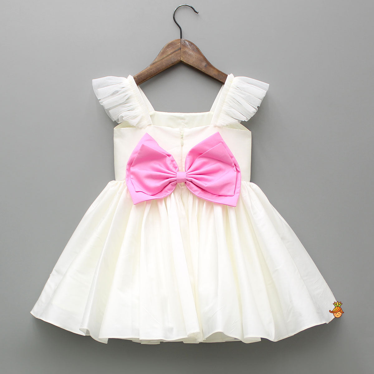 Pre Order: Off White Flared Dress With Bowie Headband