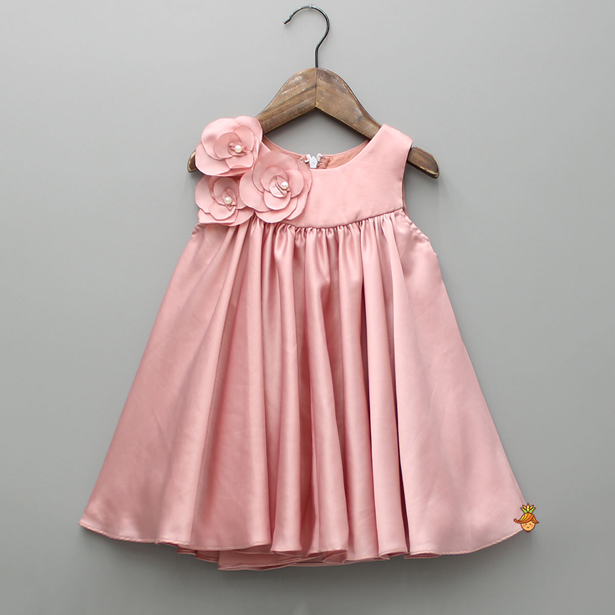 Pre Order: Flower Enhanced Pink Flared Dress