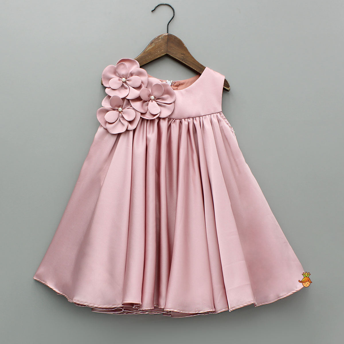 Pre Order: Flower Enhanced Pink Flared Dress