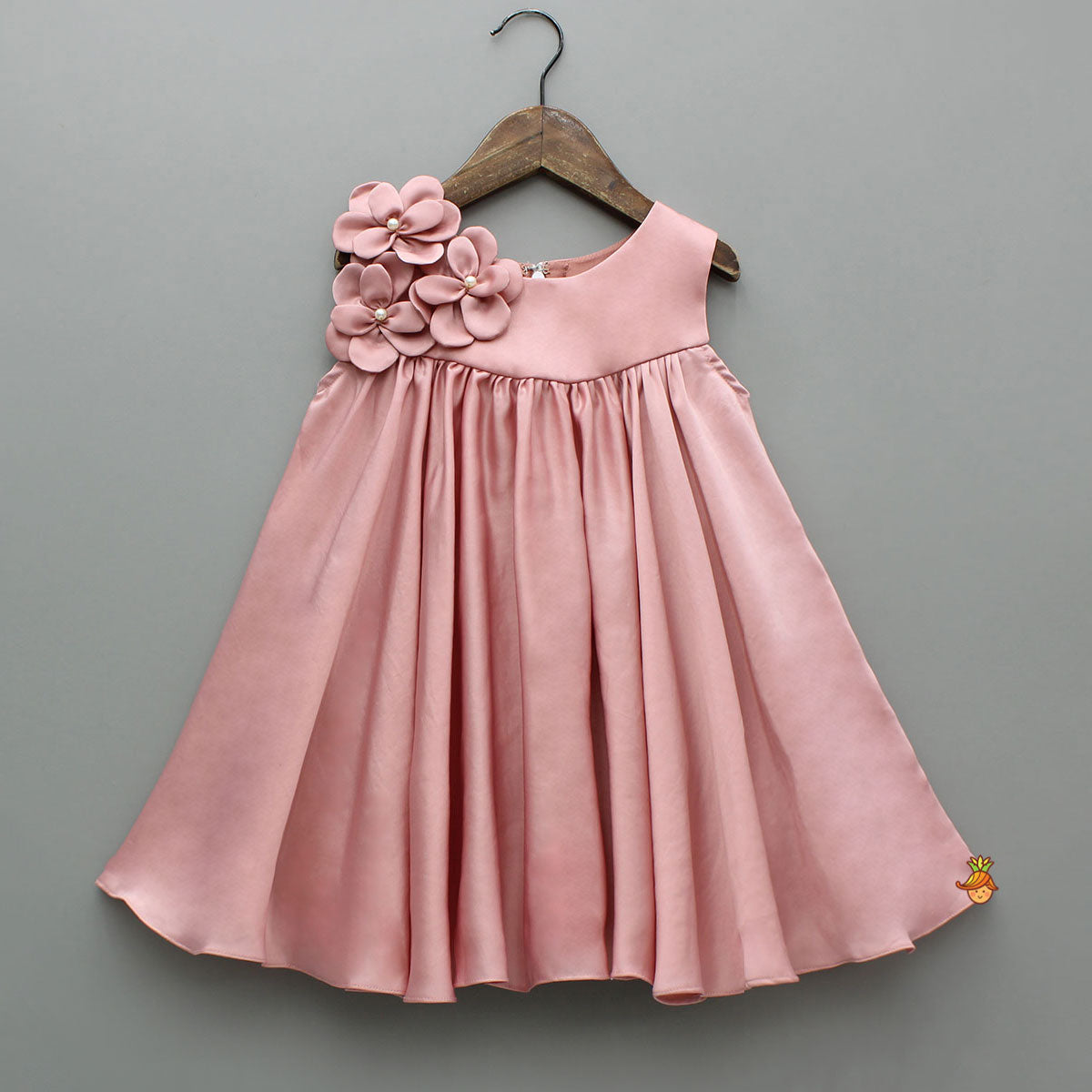 Pre Order: Flower Enhanced Pink Flared Dress