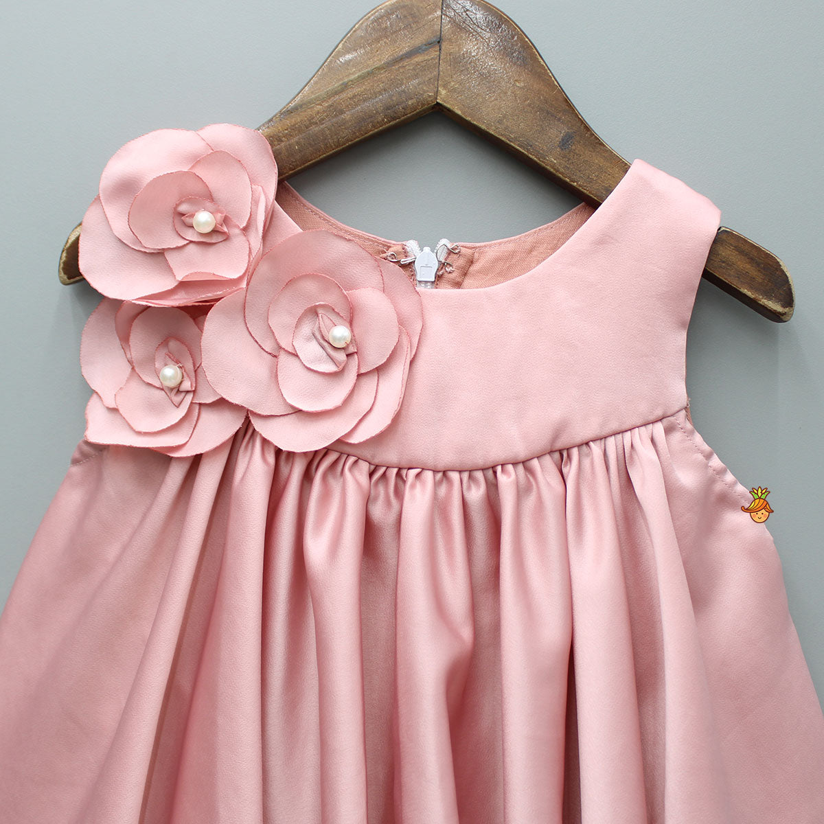 Pre Order: Flower Enhanced Pink Flared Dress