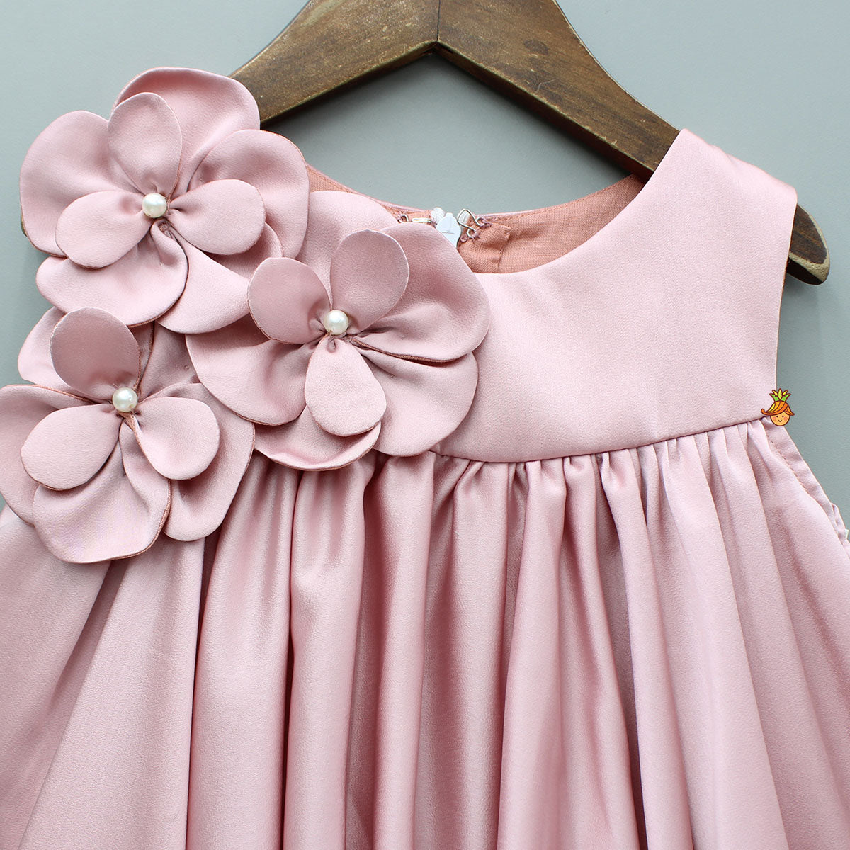 Pre Order: Flower Enhanced Pink Flared Dress