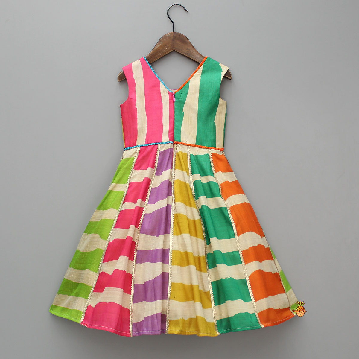 Pre Order: Multicolour Flared Kurti And Matching Hairband