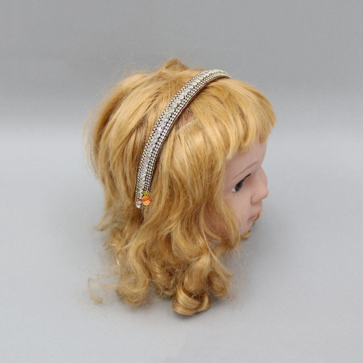 Artificial Stone And Cut Dana Embroidered Hairband