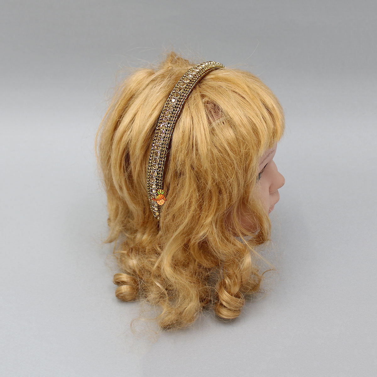 Pre Order: Elegant Artificial Stone Embroidered Hairband