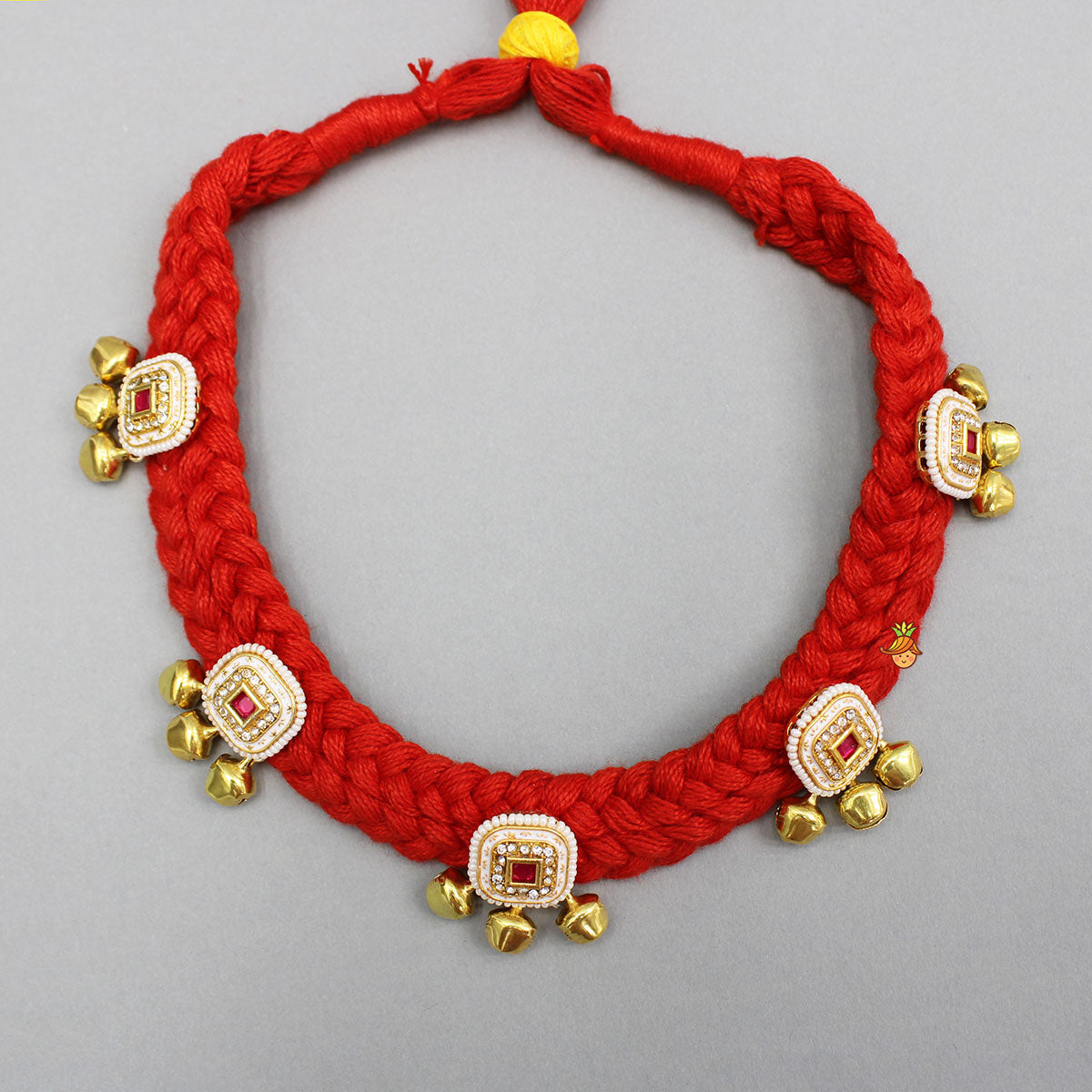 Red Choker Necklace And Earrings With Elegant Embellishments