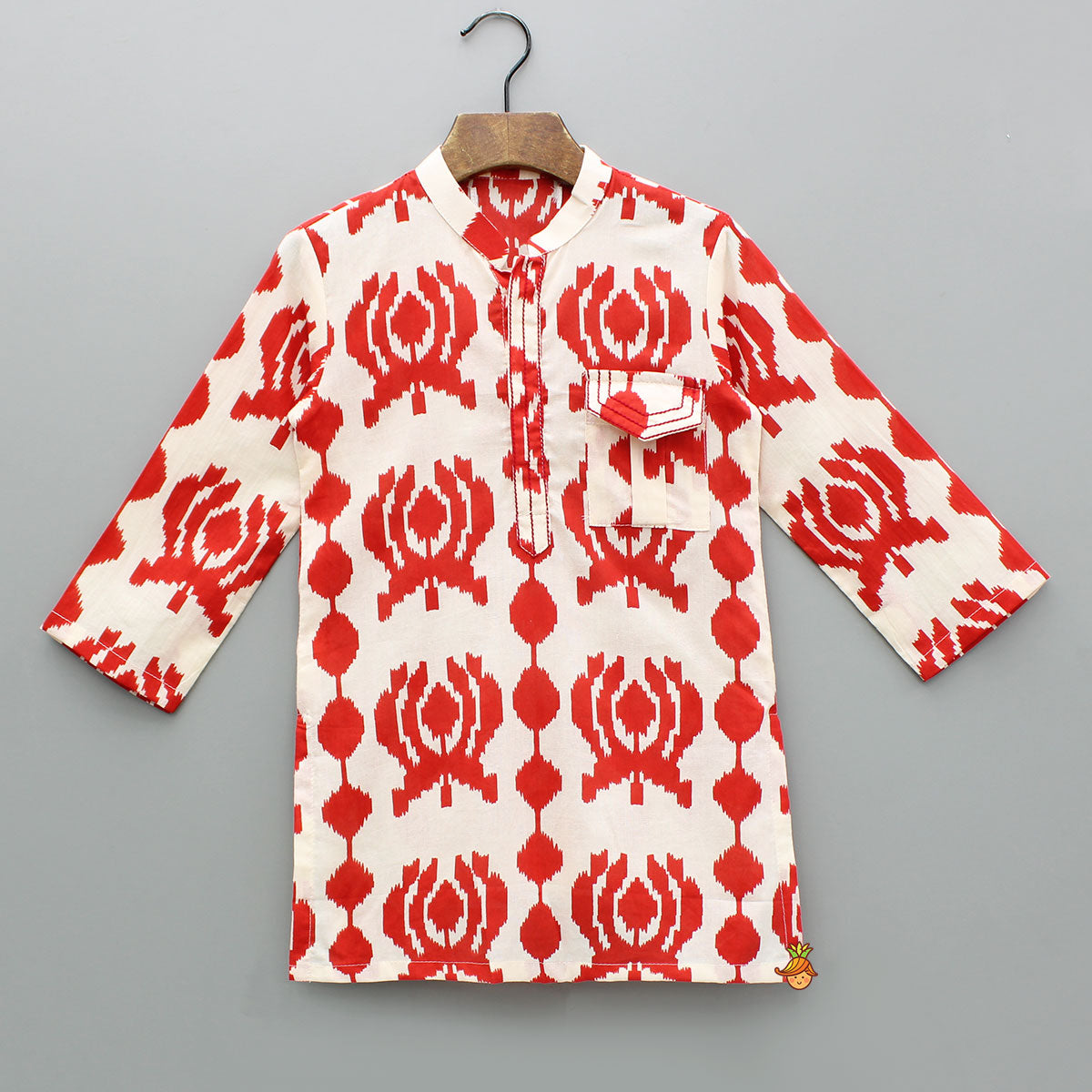 Pre Order: Dual Toned Printed Kurta And Pyjama
