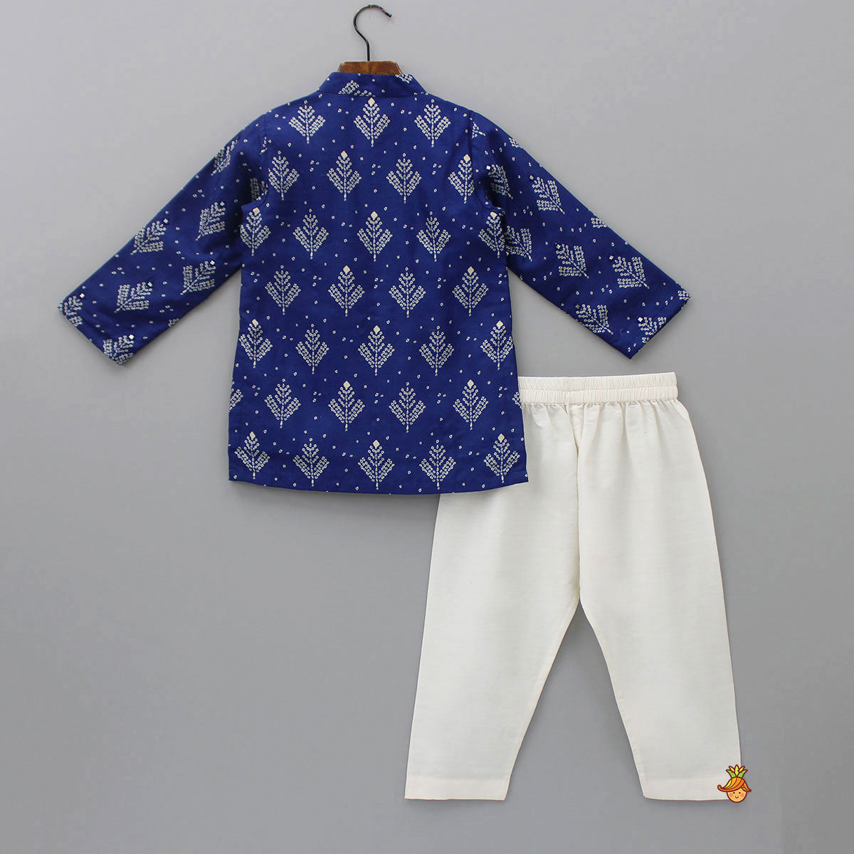 Printed Blue Kurta And Pyjama