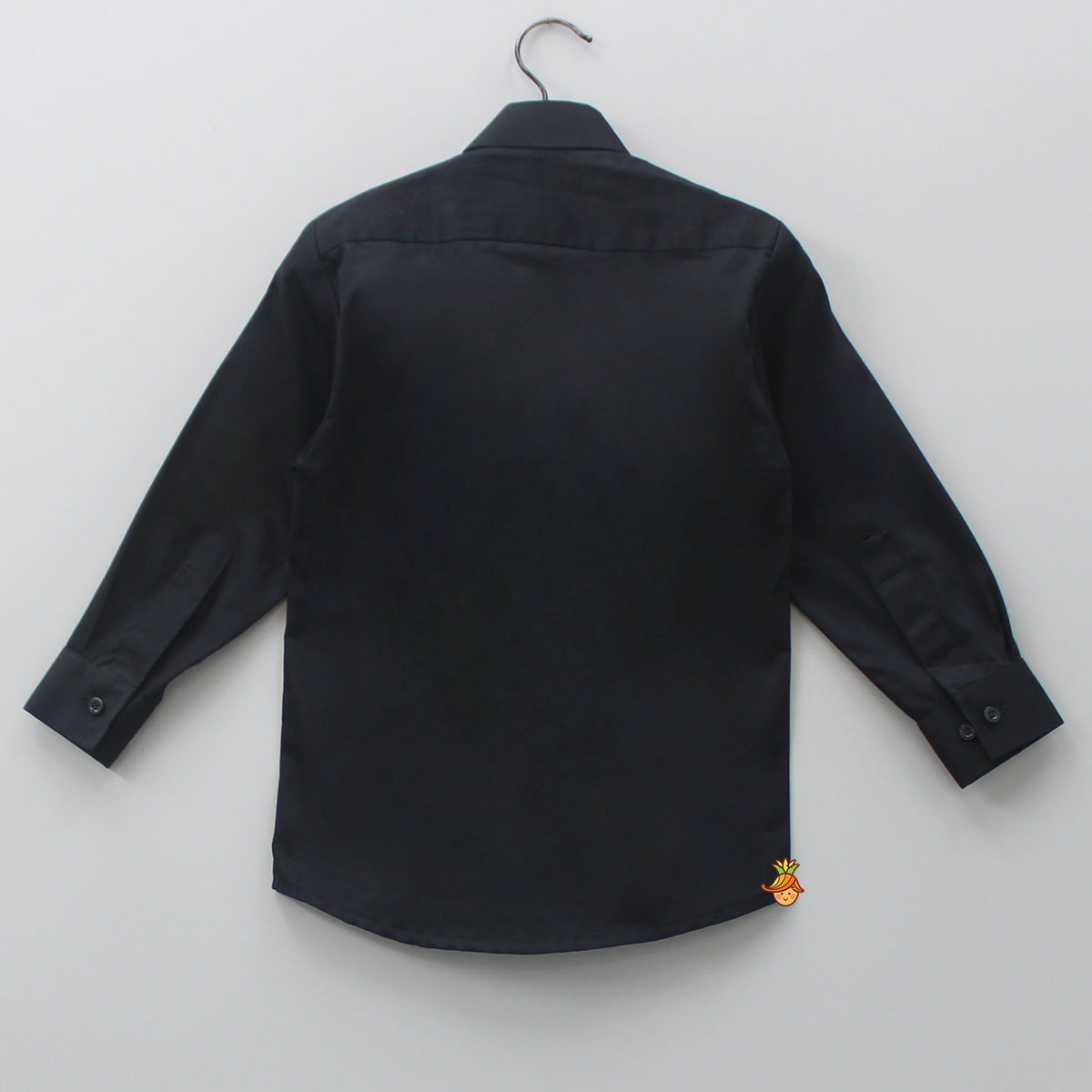 Pre Order: Collar Neck Lace Detailed Black Shirt