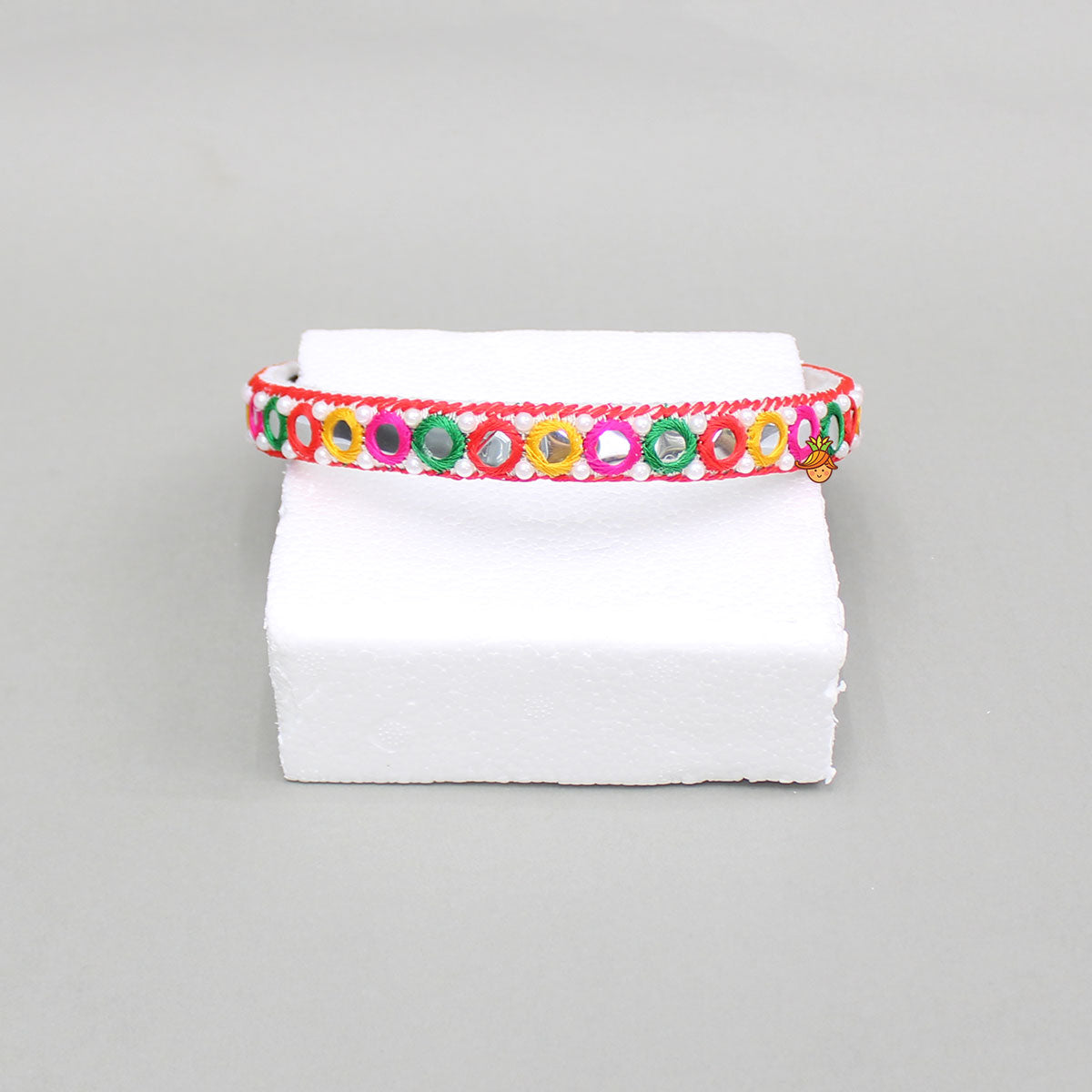 Faux Mirror Work Multicolour Hairband