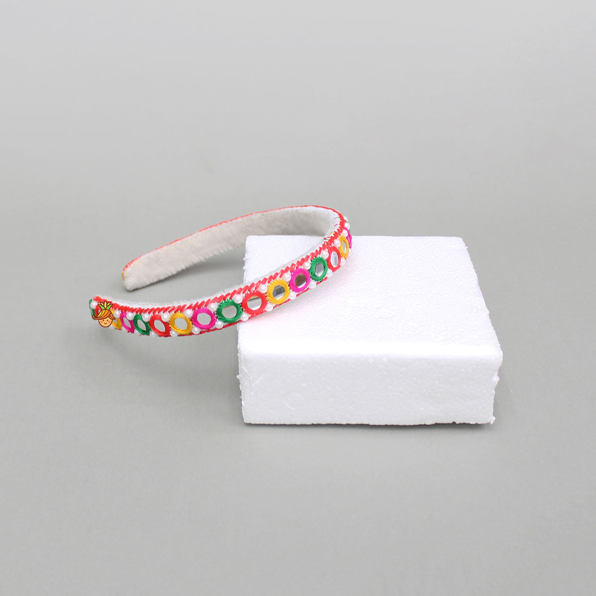 Faux Mirror Work Multicolour Hairband