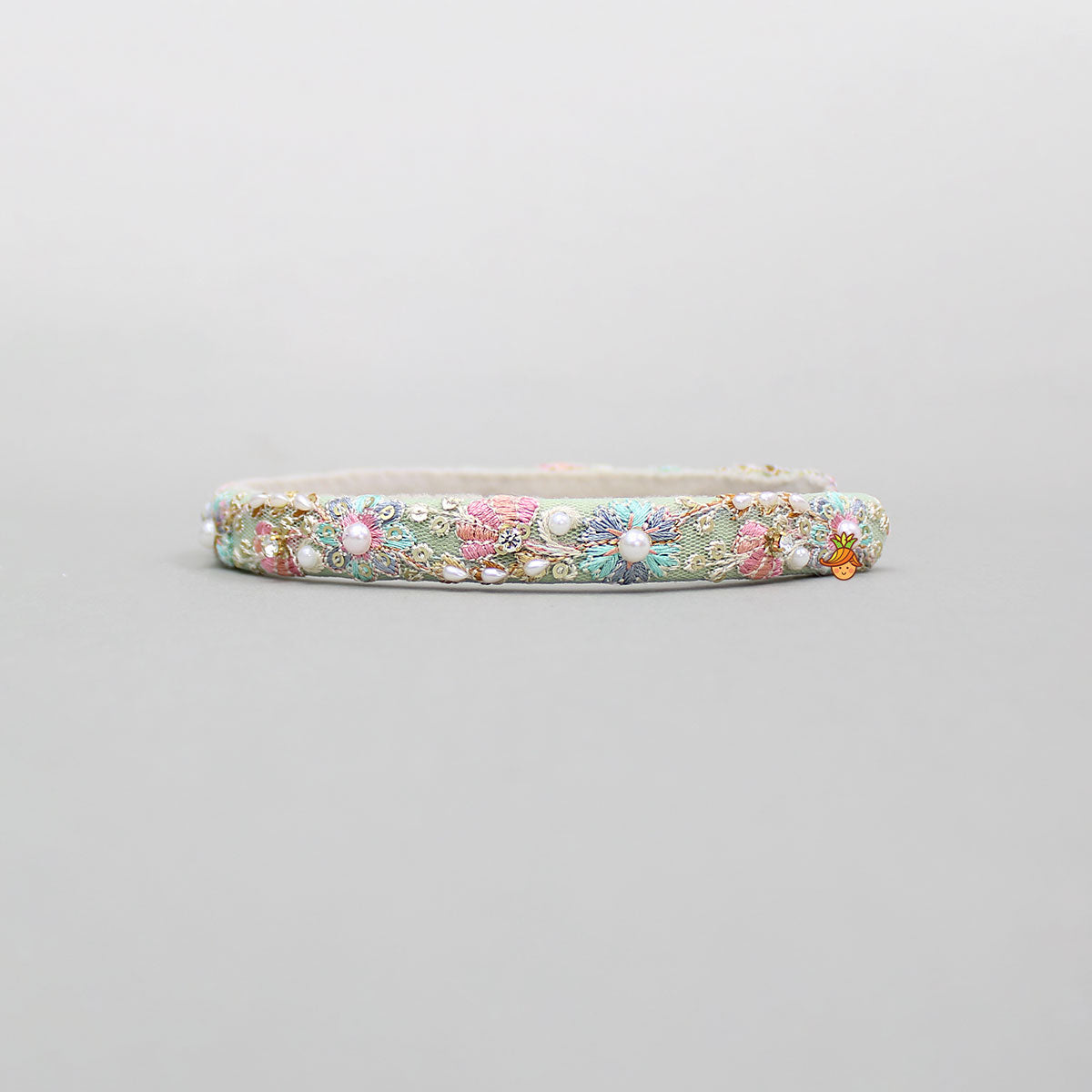 Thread Floral Embroidered Hairband