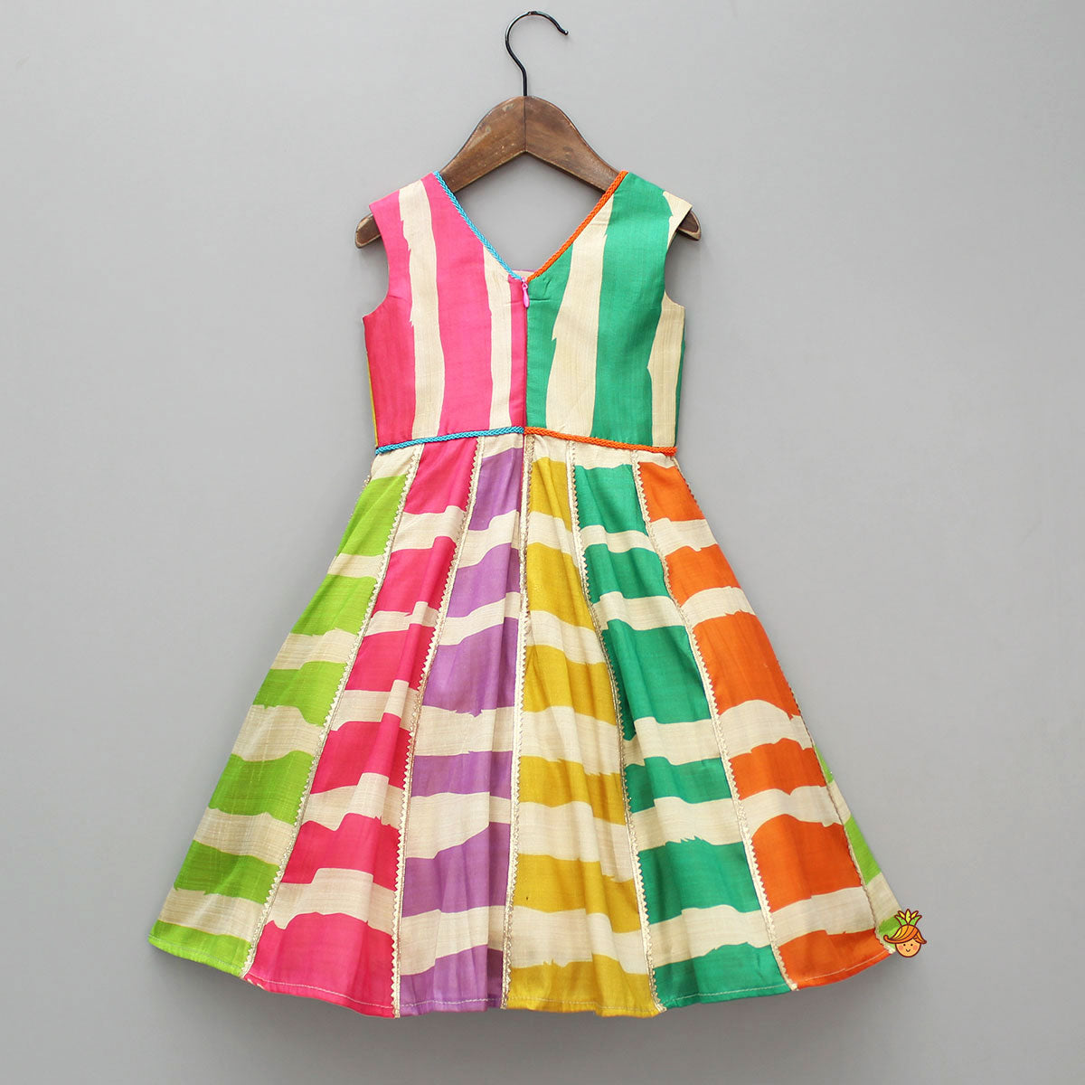 Pre Order: Multicolour Flared Kurti And Matching Hairband