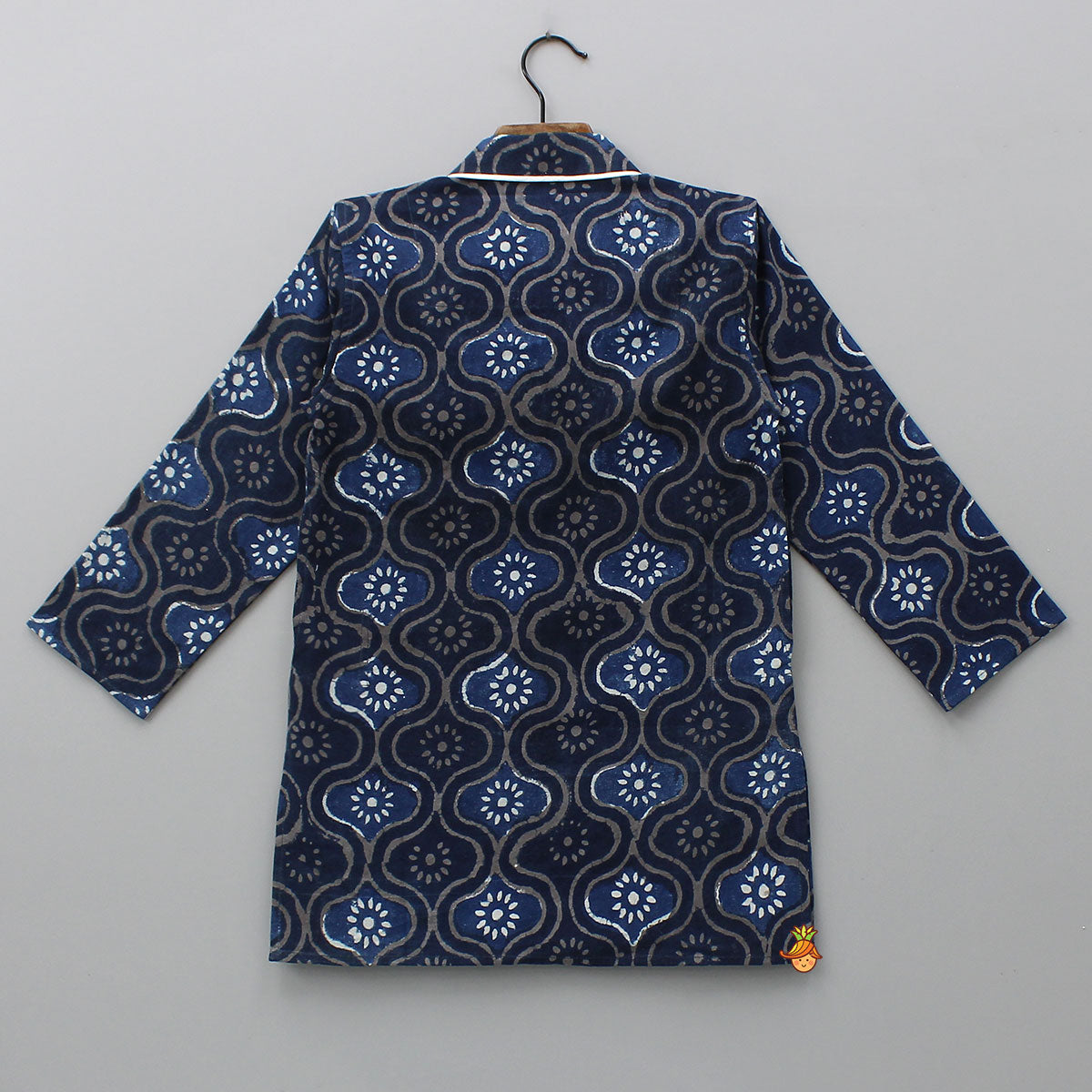 Hand Block Printed Blue Kurta