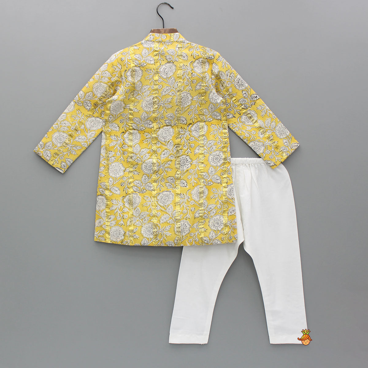 Pre Order: Printed Yellow Stylish Kurta And Pyjama