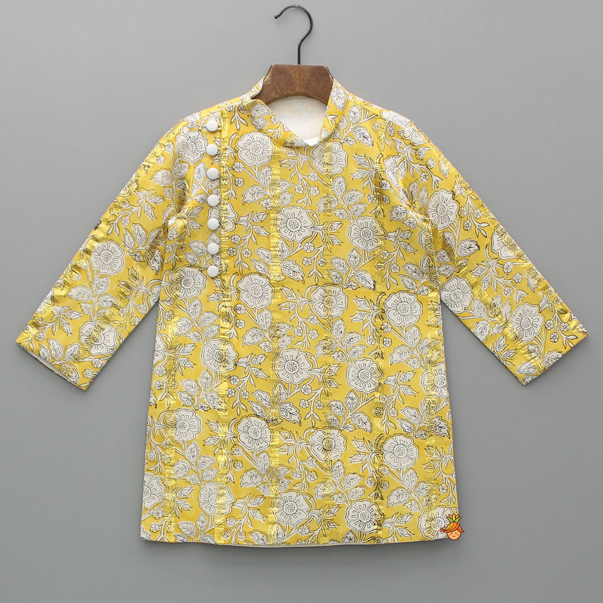 Pre Order: Printed Yellow Stylish Kurta And Pyjama