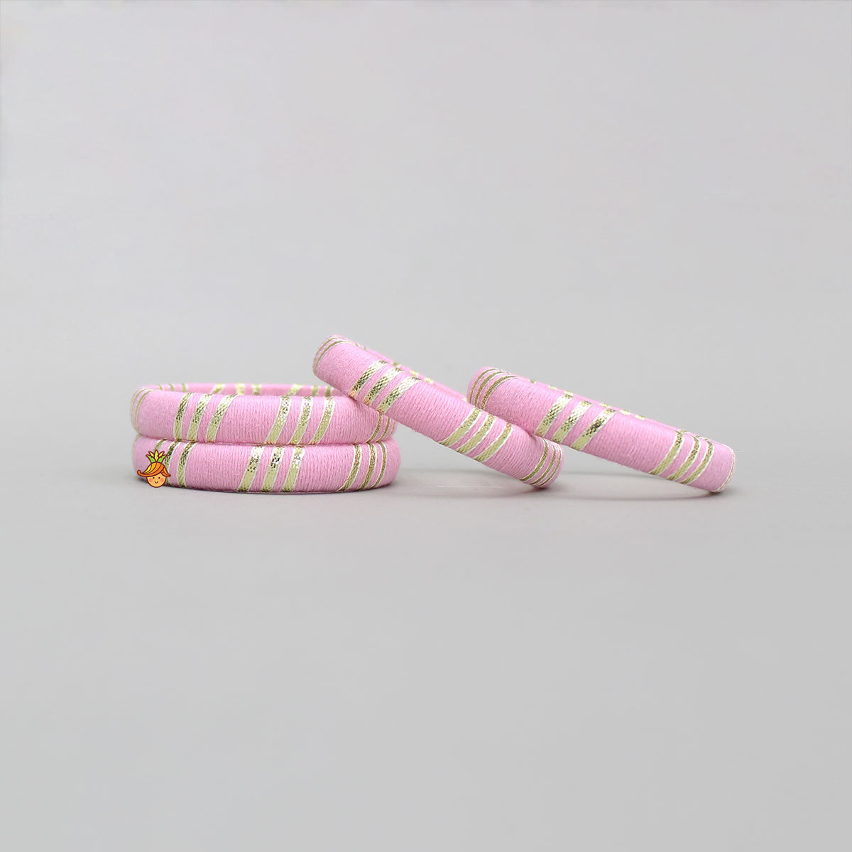 Pink Lace Detailed Bangles Set