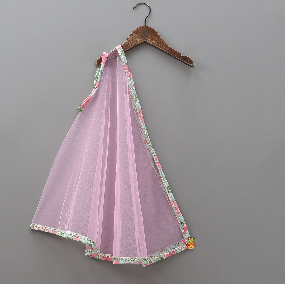 Pre Order: Floral Printed Stylish Backless Kurti With Sharara And Dupatta