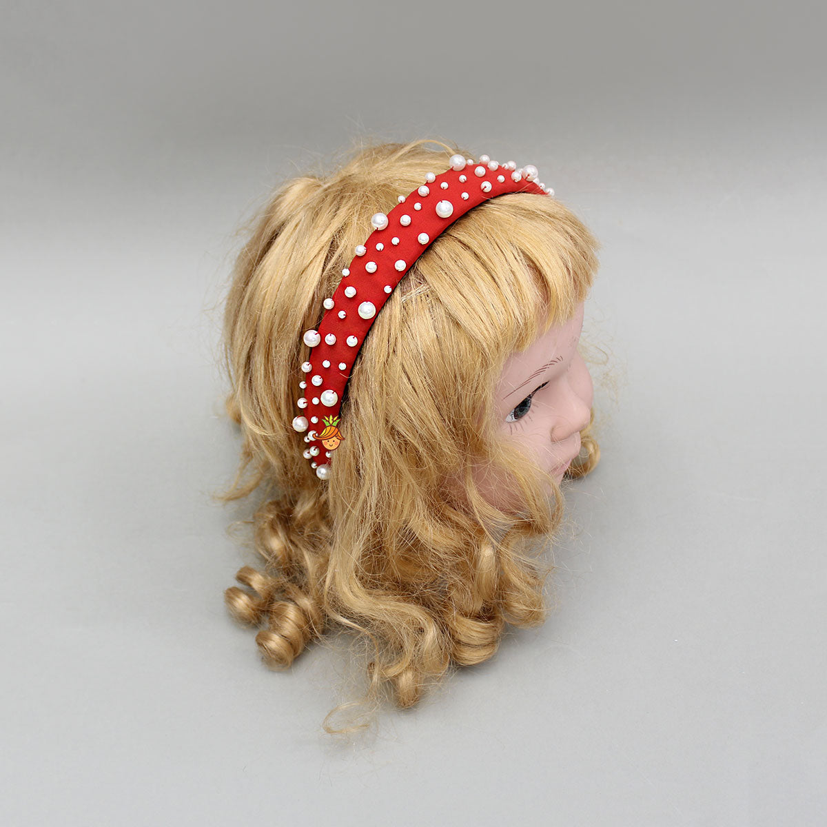 Red Pearls Embellished Hairband