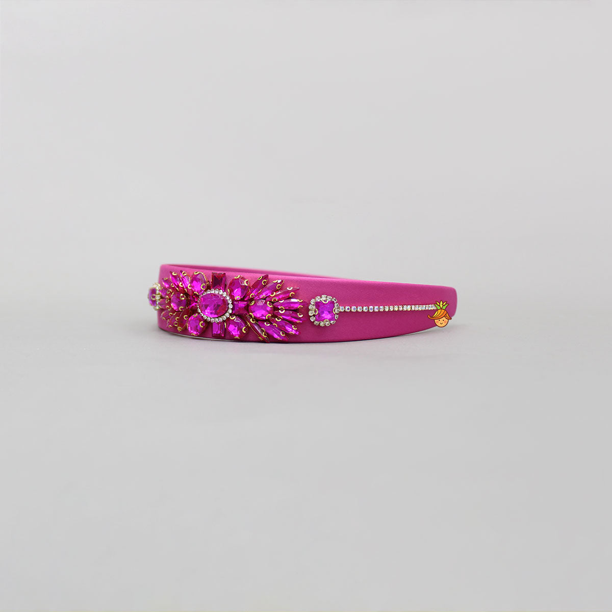 Artificial Stones Embellished Pink Hairband