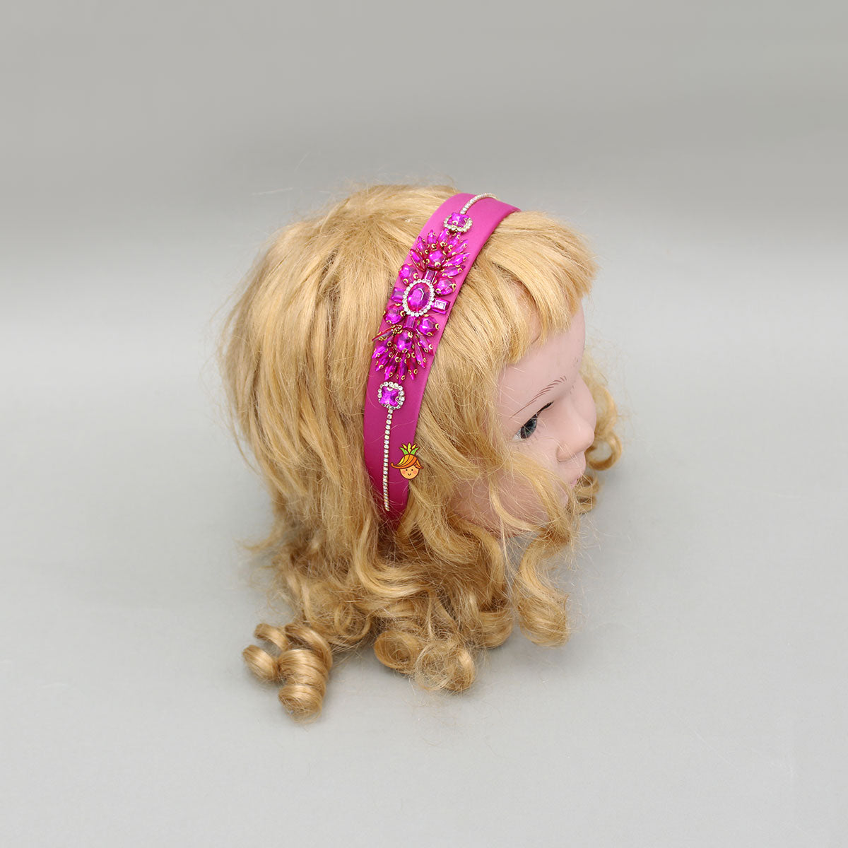 Artificial Stones Embellished Pink Hairband