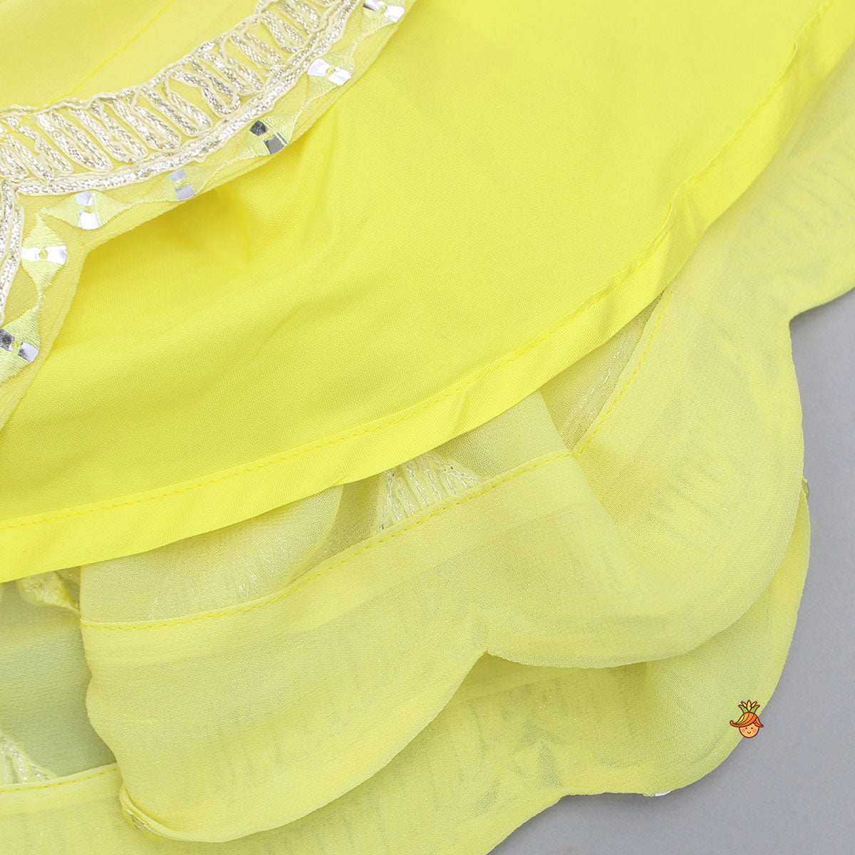 Pre Order: Yellow Embroidered Long Kurti And Pant