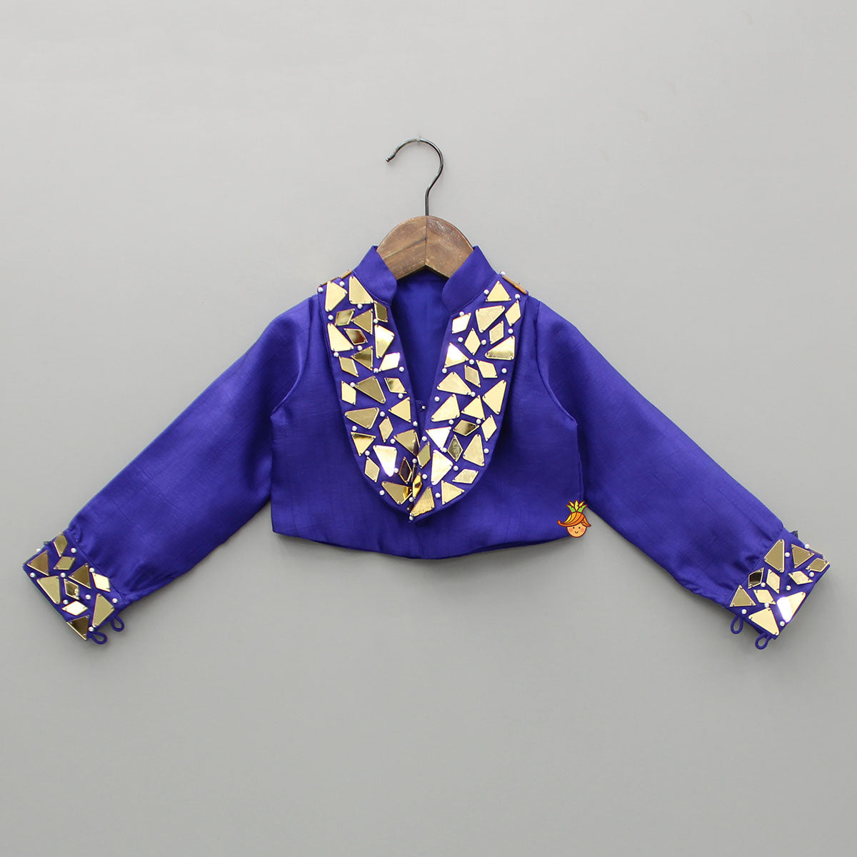 Pre Order: Purple Embellished Top And Lehenga