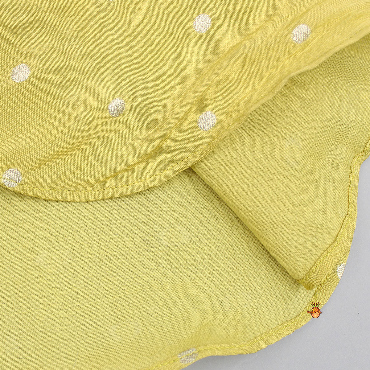 Pre Order: Yellow Embroidered Pathani Kurta And Salwar